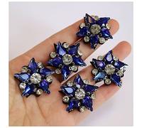 Patch Thermocollant 5pc / lot Handmade Star Perles Perles for vêtements DIY Les Paillettes Strass cousent des Appliques de Broderie de Patch Patch Thermocollant Vetement (Size : 5pc Blue)