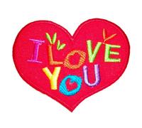 Patch thermocollant brod Graphic Dust avec c ur rouge I Love You appliqu V