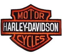 Patch thermocollant compatible avec HARLEY H-D - Logo Bar&Shield B&S XL 26 x 20 cm - Pour vestes, gilets, vestes - Non original, compatible et inspiré par Harley Davidson