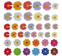 Patch Thermocollant Fleurs Mixtes,39 Pièces Broderie Patch Thermocollant Ecusson à Coudre Cute Mixte Coloré Appliqués à Coudre pour Réparation et Décoration Vêtements, Jeans, Chapeaux
