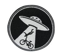 Patch thermocollant - Invasion Alien | Patchs OVNI, écussons ronds noirs et blancs, écussons spatiaux, écussons Nasa Finally Home