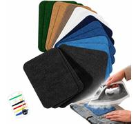 Patch Thermocollant Jean 20pcs, Tissu Réparation Denim Coton 9,5x12,5cm | Adhésif activé à chaud, découpe facile, pose intérieure ou extérieure, pratique pour couvrir trous, accrocs et zones usées