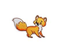 Patch Thermocollant Lot de 10 patchs décoratifs en forme d'ours for vêtements d'enfants, broderie, civette, tissu autocollant, dessin animé, animal, renard(Color 4)