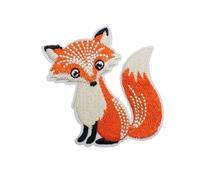 Patch Thermocollant Lot de 10 patchs décoratifs en forme d'ours for vêtements d'enfants, broderie, civette, tissu autocollant, dessin animé, animal, renard(Color 3)