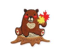 Patch Thermocollant Lot de 10 patchs décoratifs en forme d'ours for vêtements d'enfants, broderie, civette, tissu autocollant, dessin animé, animal, renard(Color 18)