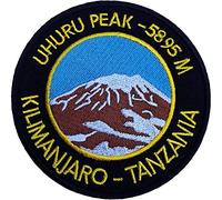 Patch thermocollant Mount Kilimandjaro / 8,9 cm brodé Uhuru Peak Tanzanie Trekking BadgeF