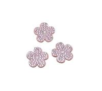 Patch Thermocollant Paillette 20Pcs Mini Pink Moon Bow Rabbit Ear Kawaii Rhinestone Patches Set(Plum Blossom)