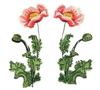 Patch Thermocollant Patch de fleur Rose brodé 2 pièce/ensemble, artisanat bricolage for jean, chapeau, sac, vêtements, accessoires, Badges pour les Vêtements(21-iron)
