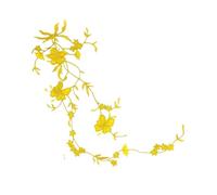 Patch Thermocollant Patch thermique avec appliques florales 51x17CM, tissu à fleurs de pensée, broderie repasser sur patchs, autocollants for vêtements, robe pour les Chapeaux(Gold)