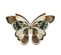 Patch Thermocollant Patchs brodés papillon 2 pièces, for vêtements, Application de couture, robe en tissu pour les Chapeaux(Brown)