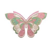 Patch Thermocollant Patchs brodés papillon 2 pièces, for vêtements, Application de couture, robe en tissu pour les Chapeaux(Pink)
