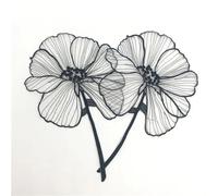 Patch Thermocollant Patchs de broderie fleurs Lotus noires, 2 pièces, Parches florales d'été, en dentelle, applications chemises, vêtements, accessoires couture, bricolage