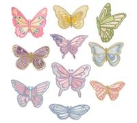Patch Thermocollant Patchs de broderie papillon couleurs, 2 pièces, for vêtements, Appliques, étui téléphone, livre, autocollants décoratifs exquis, fournitures(Butterfly patch05)