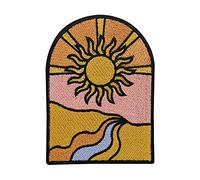 Patch thermocollant rétro The Path of the Sun | Patch vintage thermocollant - Patch brodé soleil levant - Patch Old School thermocollant - Hippie Finally Home