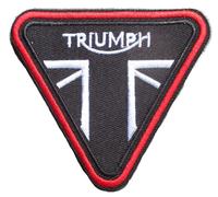 Patch Thermocollant Triumph Logo Triangulaire Noir Blanc Rouge 8x7cm