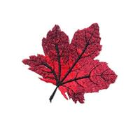 Patch thermocollant vetement Autocollant de broderie feuille d'érable, patchs for vêtements, 3 pièces Ecusson thermocollant brodé(Parches 04)