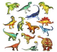 Patch Thermocollant, Woohome 14 PCS Dinosaure Autocollant de Patch Dinosaure Ecusson Thermocollant ou Ecusson à Coudre für Jeansjacke, Bekleidung, Mützen