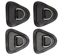 Patch Up Your Watercraft Lot de 34 patchs triangulaires adaptés à différents modèles gonflables avec un anneau en D en acier inoxydable robuste (noir)