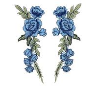 Patch Vetement Patch de fleur Rose brodé 2 pièce/ensemble, artisanat bricolage for jean, chapeau, sac, vêtements, accessoires, Badges(25-sew)