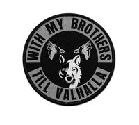 Patch With my brothers till Valhalla Wolfe Odin Walhalla Frères #39701