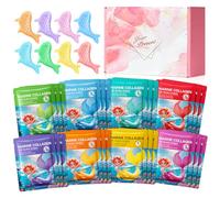 Patch Yeux Anti Cernes, 24 Paires - 8 Types de Eye Patch Contient du Collagène Marin Naturel, Patchs pour yeux, Patchs pour Yeuxs pour Efficacement Poches, Cernes, Rides et Gonflements Sous yeuxs