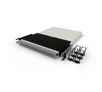 Patchbox ONE 30 RU Cat.6a Panneau de brassage 24 ports avec système de gestion de câbles rétractable pour racks de 48,3 cm, comprend des câbles plats de 10 Go, des cassettes et des configurations