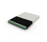 Patchbox ONE 30 RU Cat.6a Panneau de brassage 24 ports avec système de gestion de câbles rétractable pour racks de 19", comprend des câbles plats UTP de 10 Go et des cassettes, configuration facile du