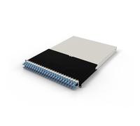 Patchbox ONE 30 RU Cat.6a Panneau de brassage 24 ports avec système de gestion des câbles rétractable pour rack 19" avec câbles plats et cassettes de 10 Go, configurations réseau et serveur faciles