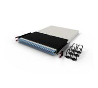 Patchbox ONE 30 RU Panneau de brassage Cat.6a 24 ports avec système de gestion de câbles rétractable pour racks de 48,3 cm, comprend des câbles plats de 10 Go et des cassettes, configuration facile du