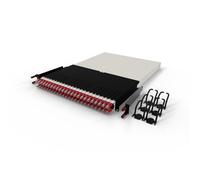 Patchbox ONE 30 RU Panneau de brassage Cat.6a 24 ports avec système de gestion de câbles rétractable pour racks de 48,3 cm, comprend des câbles plats de 10 Go et des cassettes, configuration facile du