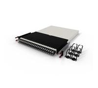 Patchbox ONE 30 RU Panneau de brassage Cat.6a 24 ports avec système de gestion de câbles rétractable pour racks de 48,3 cm, comprend des câbles plats de 10 Go et des cassettes, configuration facile du