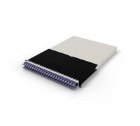 Patchbox ONE 30 RU Panneau de brassage Cat.6a 24 ports avec système de gestion des câbles rétractable pour rack de 48,3 cm, avec câbles plats de 10 Go et cassettes, configuration simple du serveur