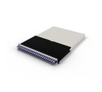 Patchbox ONE 30 RU Panneau de brassage Cat6a 24 ports avec système de gestion de câbles rétractable pour racks de 48,3 cm, comprend des câbles plats de 10 Go et des cassettes, configuration facile du