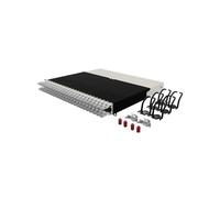 Patchbox ONE 8 RU Cat.6a Panneau de brassage 24 ports avec système de gestion de câbles rétractable pour racks de 48,3 cm, comprend des câbles réseau plats de 10 Go pour une configuration facile du