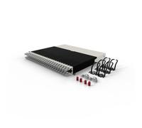 Patchbox ONE 8 RU Cat.6a Panneau de brassage 24 ports avec système de gestion des câbles rétractable pour rack 19" avec câbles réseau plats de 10 Go pour une configuration facile du réseau et du
