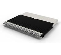 Patchbox ONE 8 RU Cat.6a - Panneau de brassage 24 ports avec système de gestion des câbles rétractable pour racks 19", y compris des câbles réseau plats de 10 Go pour une installation facile du réseau