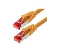 Patchcable s ftp (pimf) cat 6 jaune 5m - patchcable avec schmalem knickschutz helos 118012