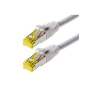 Patchcable s ftp (pimf) cat 6a blanc 10m - patchcable avec schmalem knickschutz helos 118149