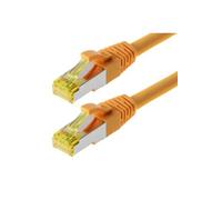 Patchcable s ftp (pimf) cat 6a jaune 20m - patchcable avec schmalem knickschutz helos 118108