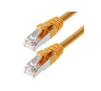 Patchcable sf utp cat 5e jaune 7,5m - patchcable avec schmalem knickschutz helos 117837