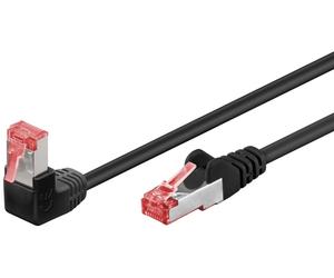 Patchcord CAT 6 S/FTP carré 1x 90, noir, 10m 51547