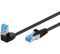 Patchcord CAT 6A S/FTP carré 1x 90, noir, 1m 51557
