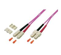 Patchcord Techly SC/UPC-SC/UPC Duplex Multi Mode OM4 3 m fuksja | ILWL D5-B-030/OM4