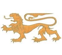 Patche dorsal Lion médiéval chevalier Moyen-Age seigneur patch thermocollant grand