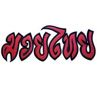 Patche Dorsal Muay Thai Écriture Grande Taille Boxe Thaïlandaise Patch Thermocollant