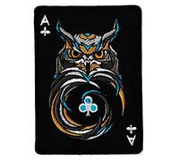 Patche écusson As de Trèfle Hibou Noir Patch Chouette Grand duc Poker brodé