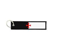 Patche Ecusson Brode Imprime Drapeau Templier Croix Jerusalem Knight Templar