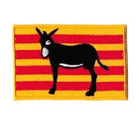 Patche Écusson Drapeau Ane Catalan Catalogne Burro Catalunya Thermocollant