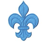 Patche écusson Fleur de Lys patch brodé thermocollant blason médiéval roi reine prince