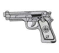 Patche écusson flingue M92 pistolet patch brodé thermocollant
